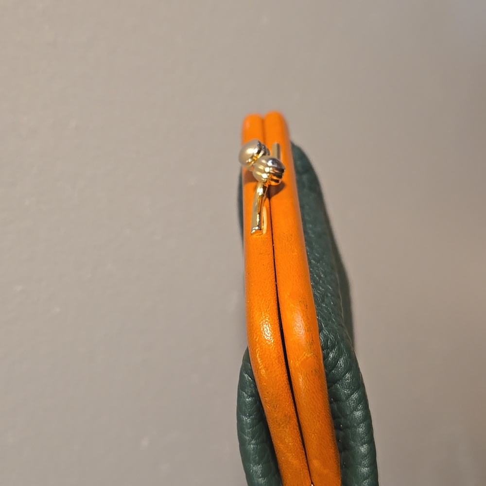 Dooney & Bourke Green and Tan Leather Wallet - Picture 11 of 12